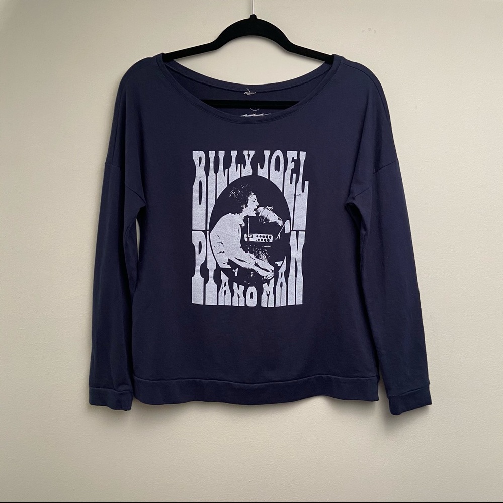Billy Joel Piano Man Graphic Tee Sweatshirt Top Lg